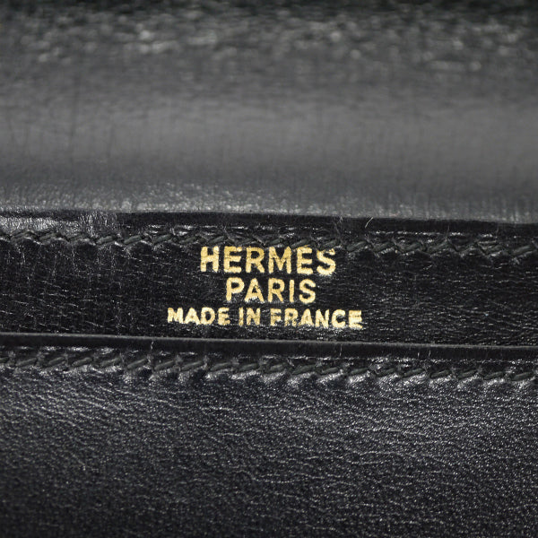HERMES　ベアンクラシック長財布ボックスカーフ（黒）