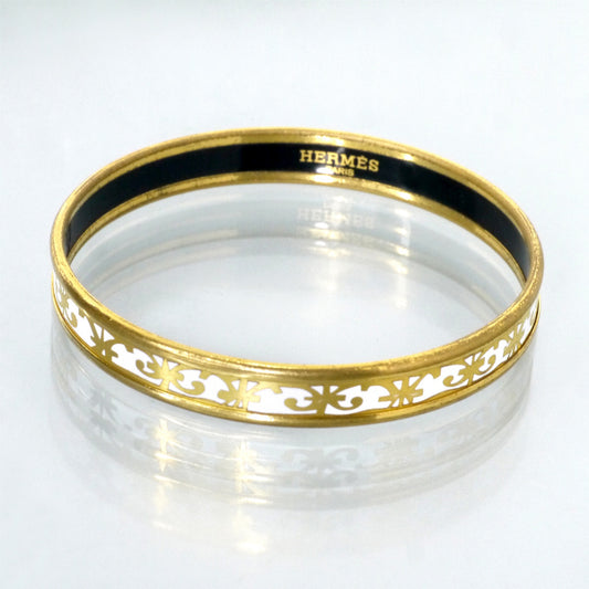 HERMES　ガダルキヴィール エマイユPMバングル（白系）