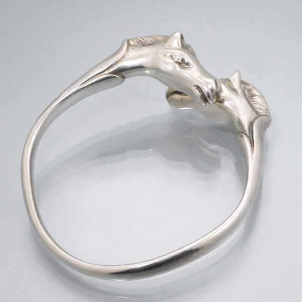 HERMES　90sシュバル ホースバングル（シルバー）