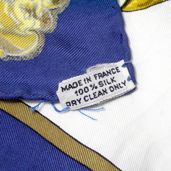 HERMES 大判カレ90スカーフ LES CLES（青系/鍵柄） – Vintage Shop Rococo