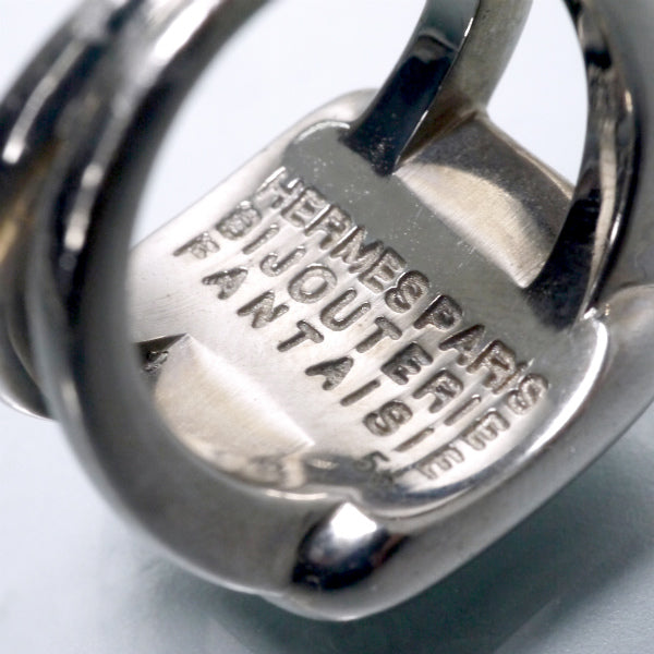 HERMES　コロゾ リング 15号（グリーン/シルバー）