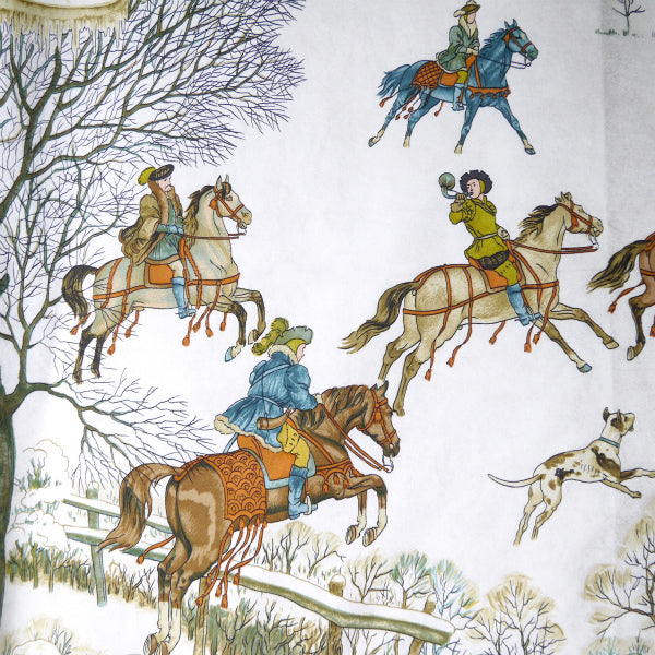 HERMES　大判カレ90スカーフ L'hiver（青系/冬）