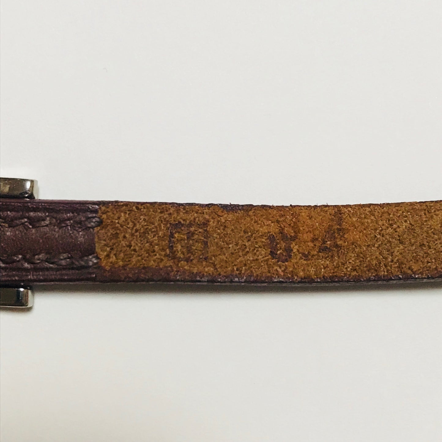 HERMES　アピ3 レザーチョーカー ロングブレス（濃茶）