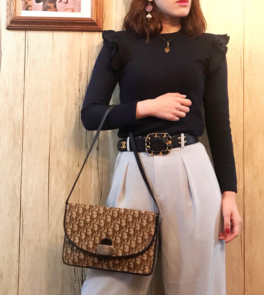 Old Dior　＜訳アリ＞ワンショルダー（トロッター茶）