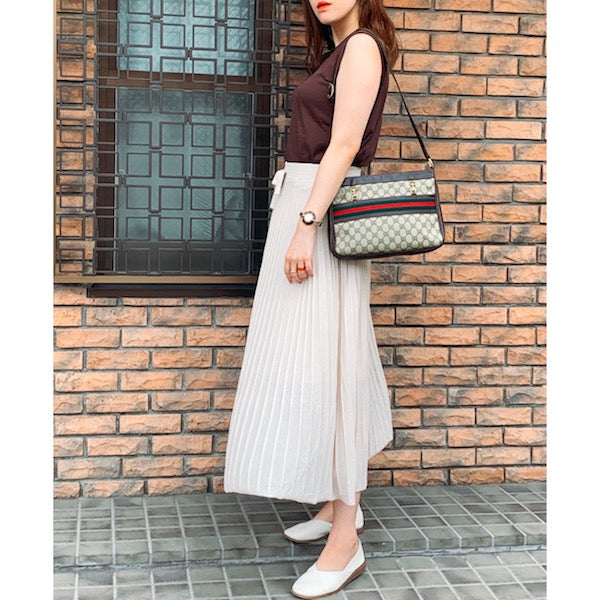 OLD Gucci 　レア!!ビット金具×シェリーショルダー（茶）