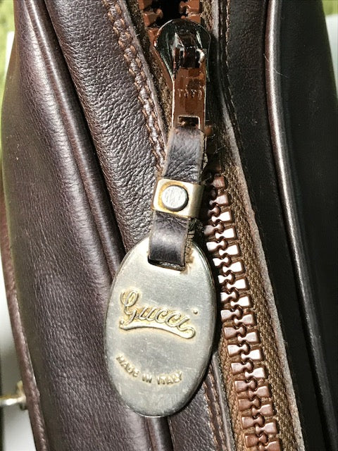 OLD Gucci 70ｓ総革サイドビットショルダー（濃茶）