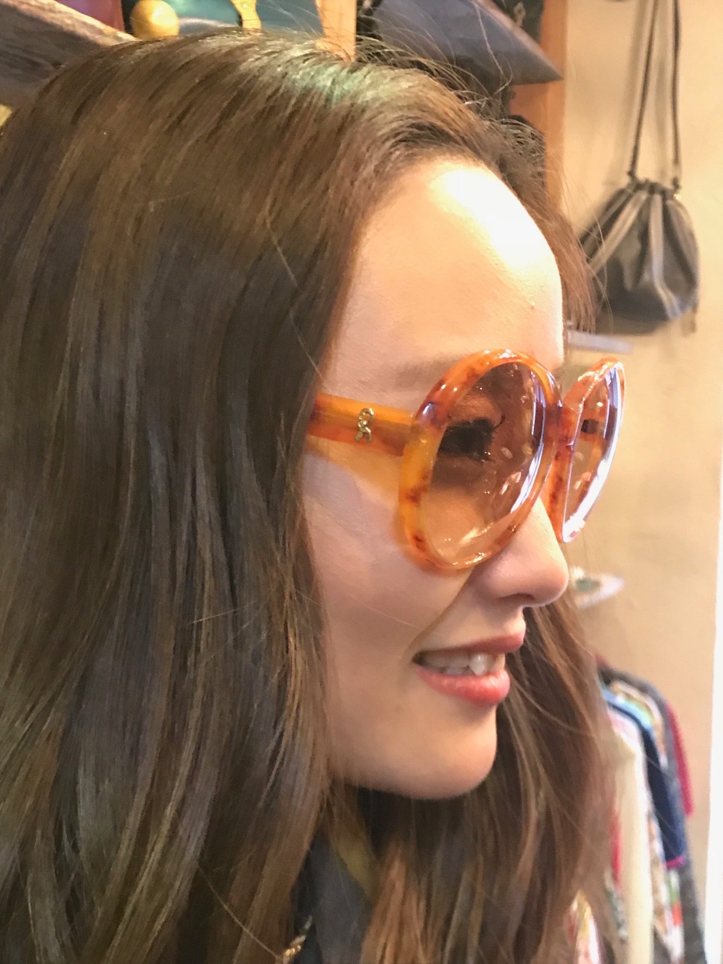 Roberta べっ甲フレームサングラス（ケース付）