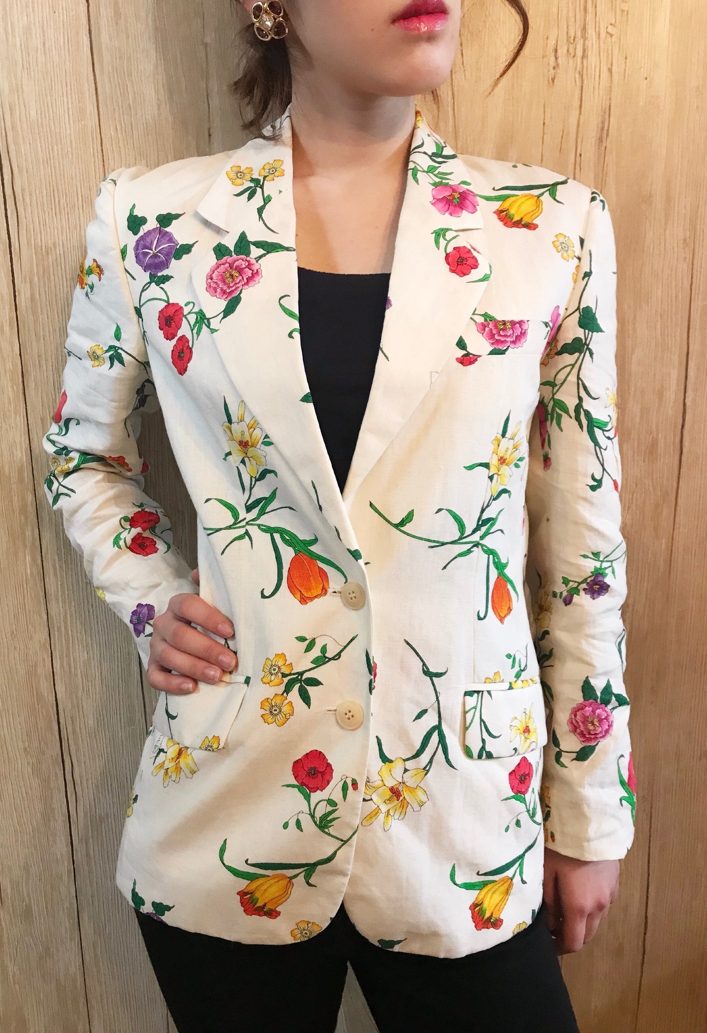 OLD Gucci 白FLORA ジャケット