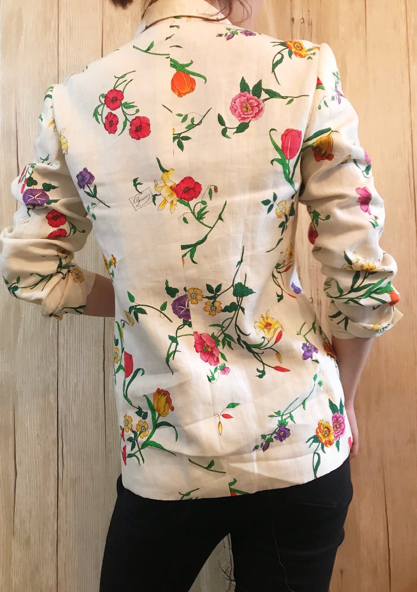 OLD Gucci 白FLORA ジャケット