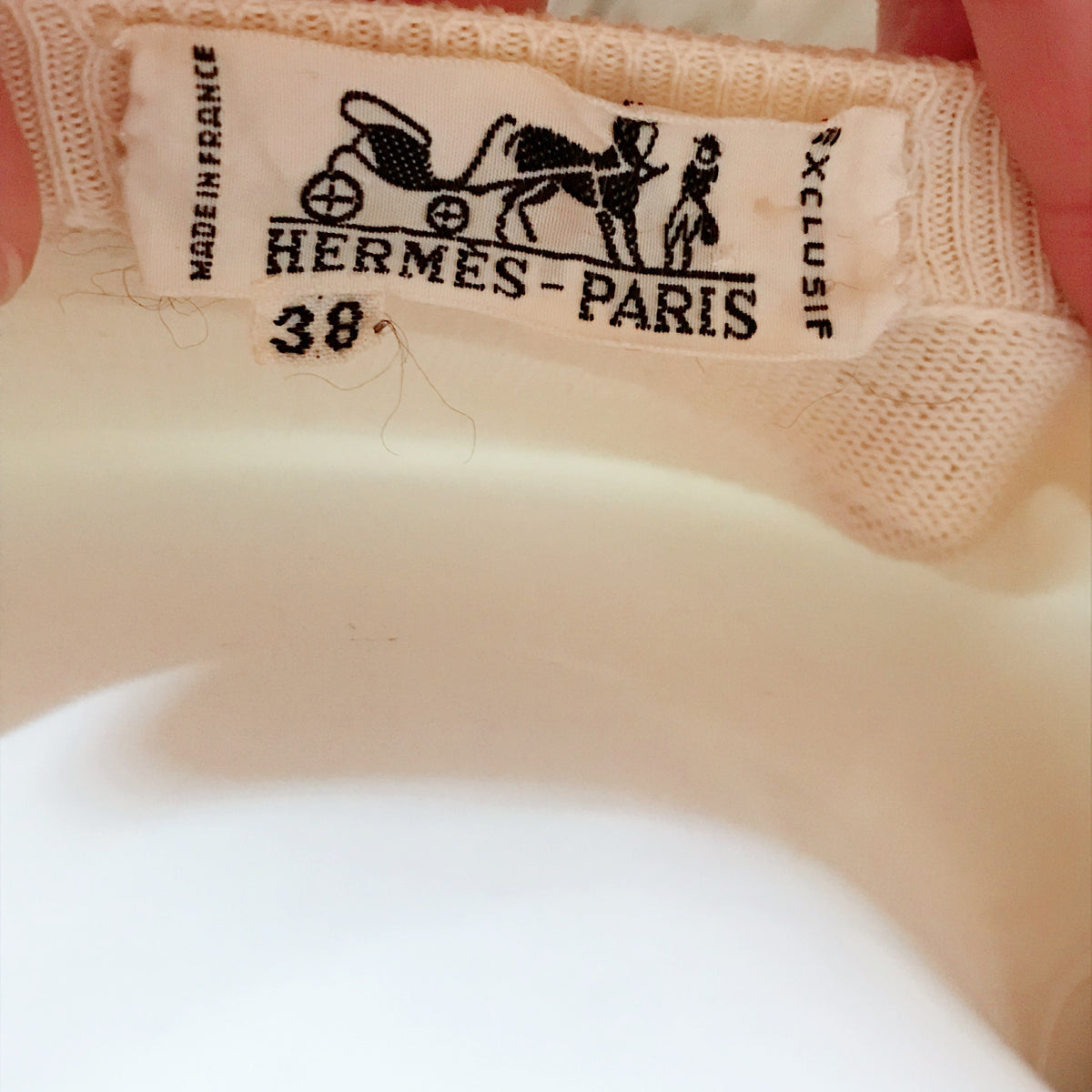HERMES シルク スカーフ柄 カーディガン(赤×白)