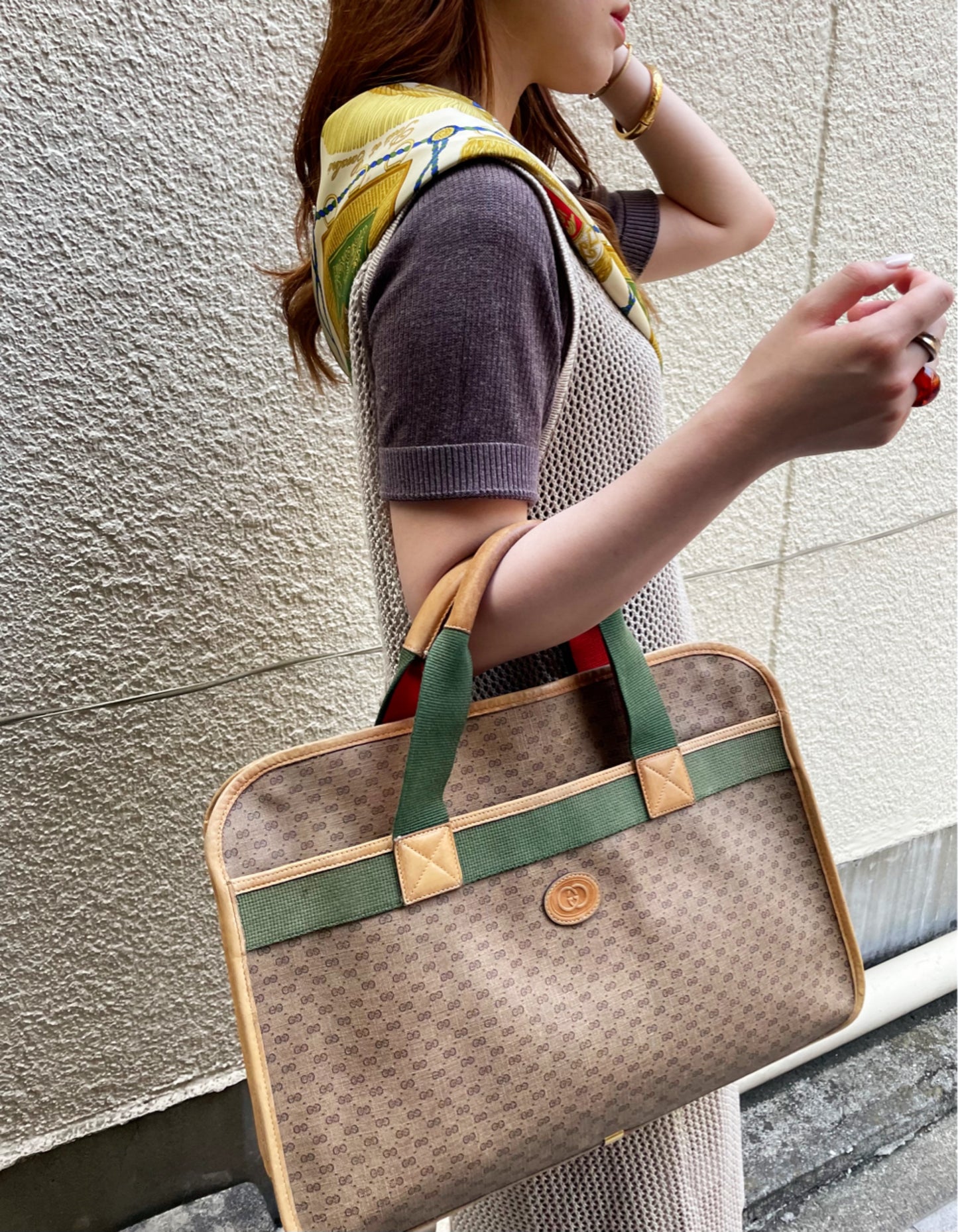 OLD Gucci 80sマイクロGG ブリーフバッグ