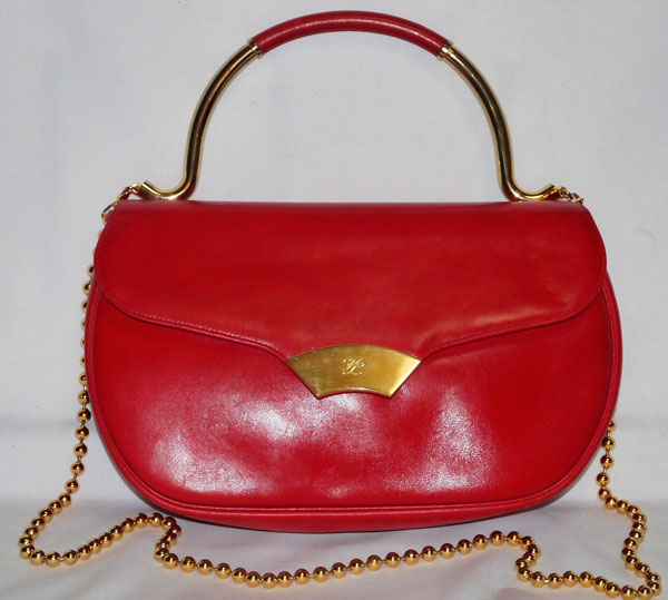 Karl Lagerfeld  赤 総皮マドモアゼルバッグ