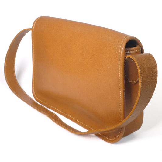 LONG CHAMP 総革ショルダー（キャメル）