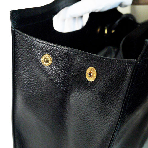 LONG CHAMP 総革２wayブリーフバッグ（黒）