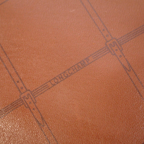 Longchamp　総革斜め掛けショルダー(茶)