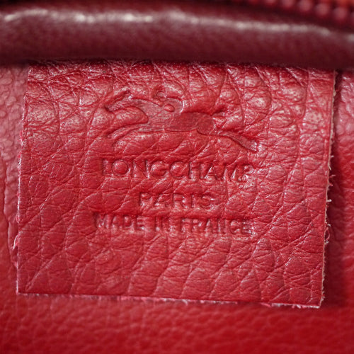 Longchamp　総革ミニポシェット(赤)