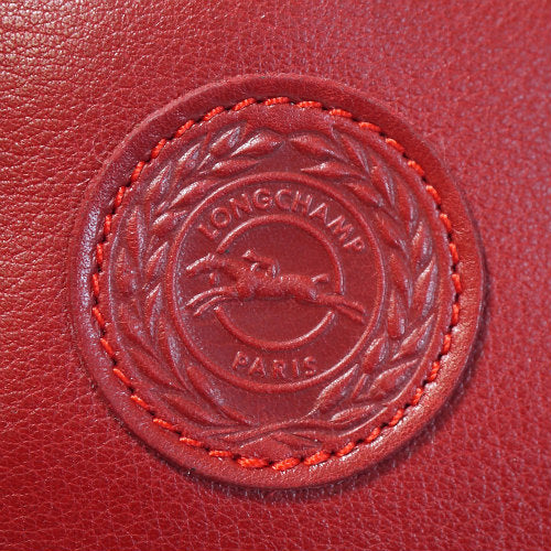 Longchamp　総革ミニポシェット(赤)