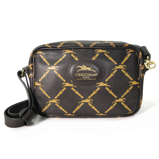 Longchamp　リバーシブル斜め掛けショルダー(茶)