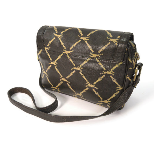 Longchamp　馬柄レザー ワンショルダー(茶)