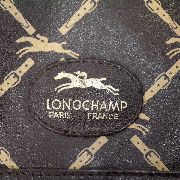 Longchamp　馬柄レザー ワンショルダー(茶)