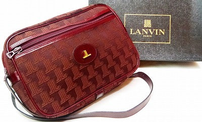 Lanvinデッドストック品ショルダー（ワインレッド）