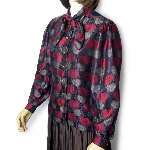LANVIN　レトロフラワーVintageブラウス