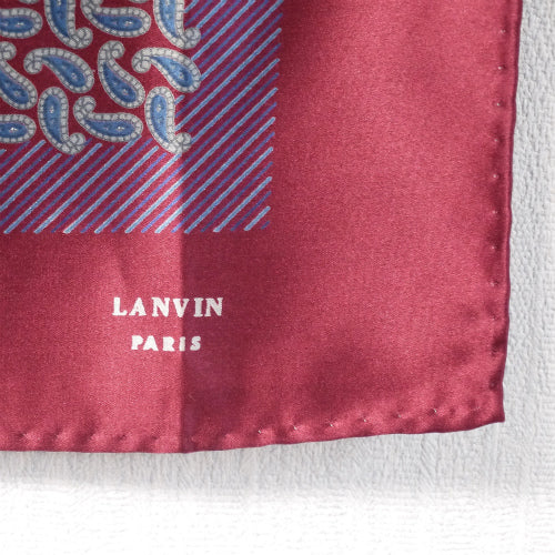 LANVIN　ペイズリー柄ミニスカーフ（ボルドー）