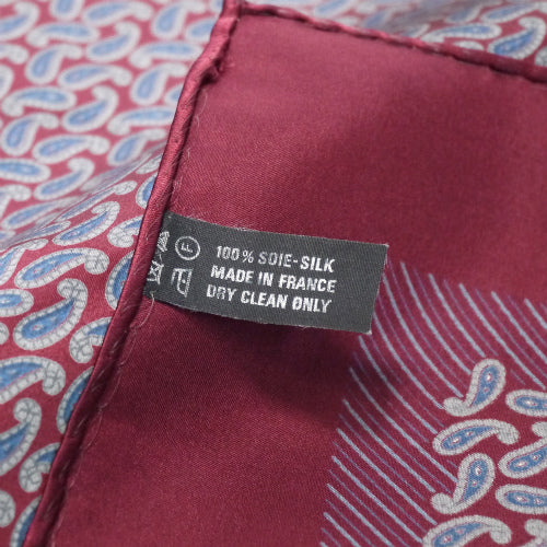 LANVIN　ペイズリー柄ミニスカーフ（ボルドー）