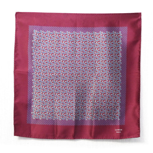 LANVIN　ペイズリー柄ミニスカーフ（ボルドー）