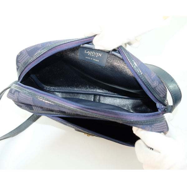 Lanvin ロゴグラム斜めがけショルダー（紺）