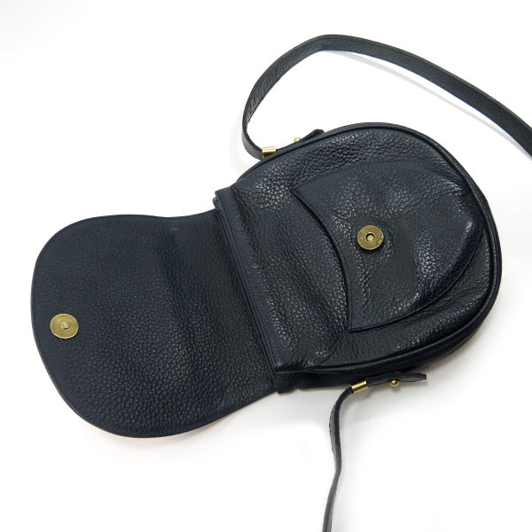 Lanvin 型押しレザー ミニポシェット（黒）