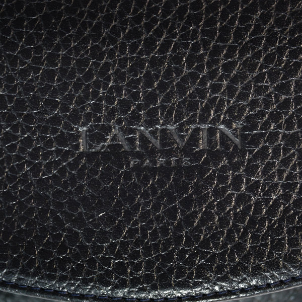 Lanvin 型押しレザー ミニポシェット（黒）