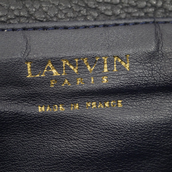 Lanvin 型押しレザー ミニポシェット（黒）