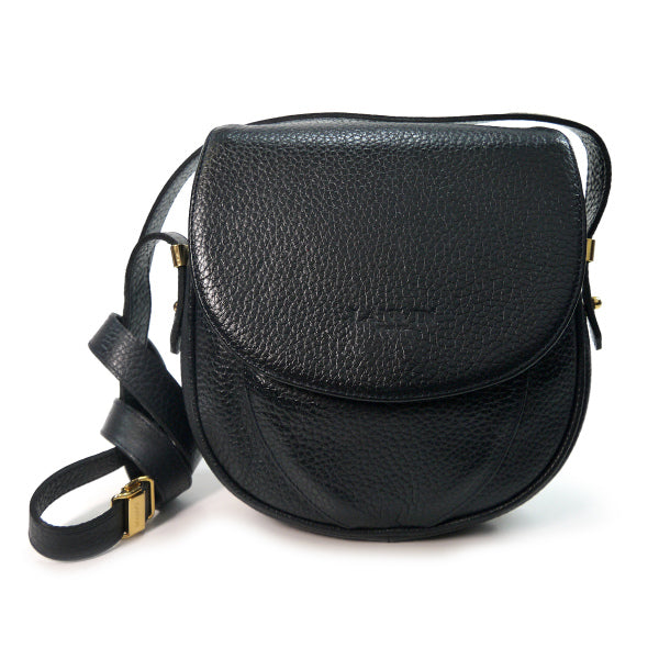 Lanvin 型押しレザー ミニポシェット（黒）