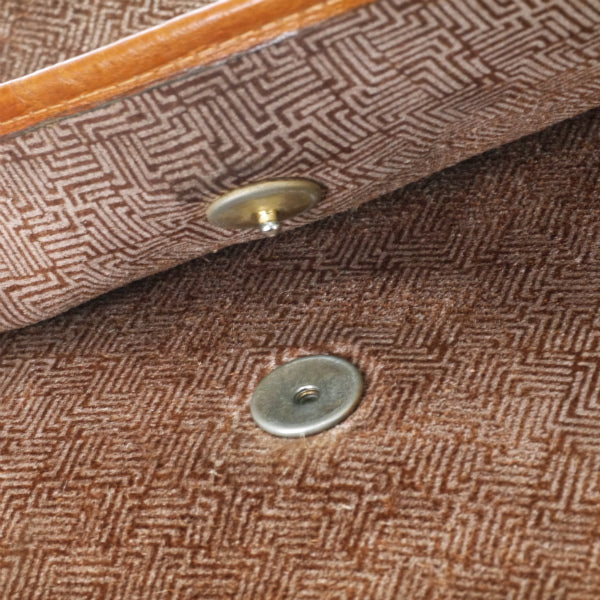 LANVIN 幾何学模様スエードショルダー（茶）