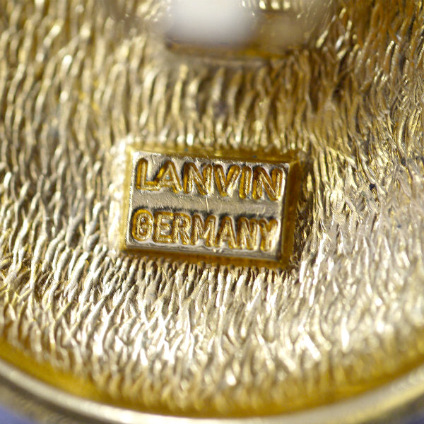 LANVIN　大ぶりイヤリング（ゴールド×シルバー）