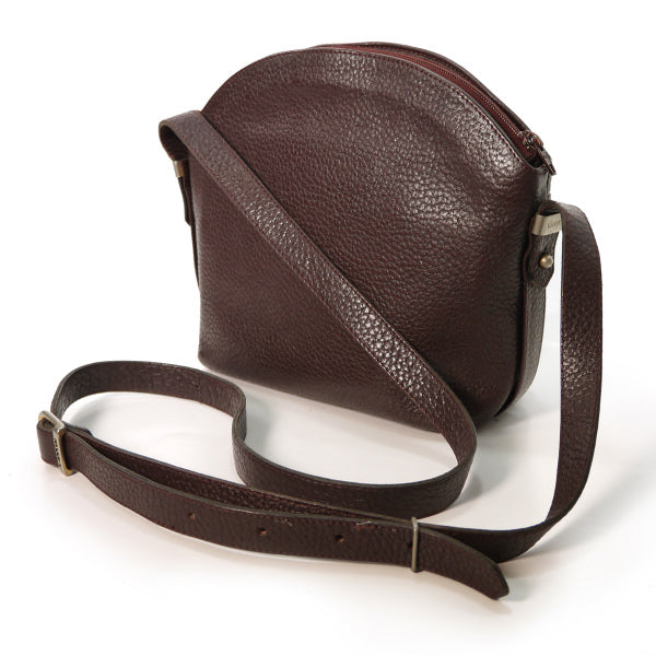 Lanvin 型押しレザーミニポシェット（バーガンディ）