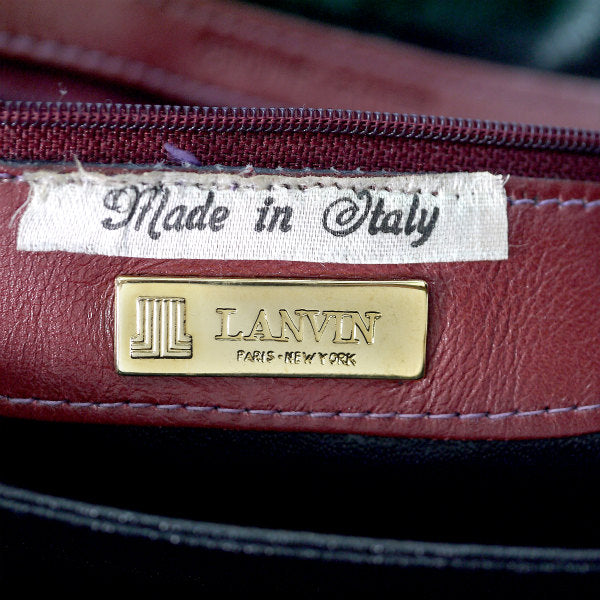 Lanvin 総革パンチングショルダーバッグ（赤）