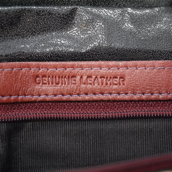 Lanvin 総革パンチングショルダーバッグ（赤）