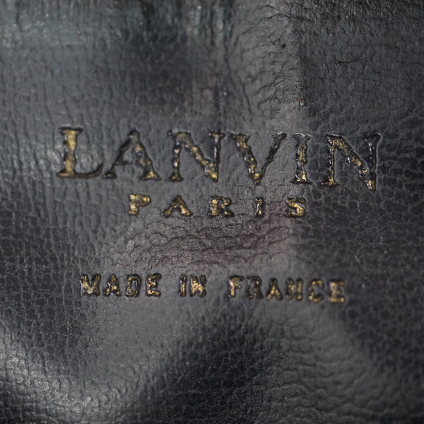 Lanvin バイカラー大型トートバッグ（黒×バーガンディ）