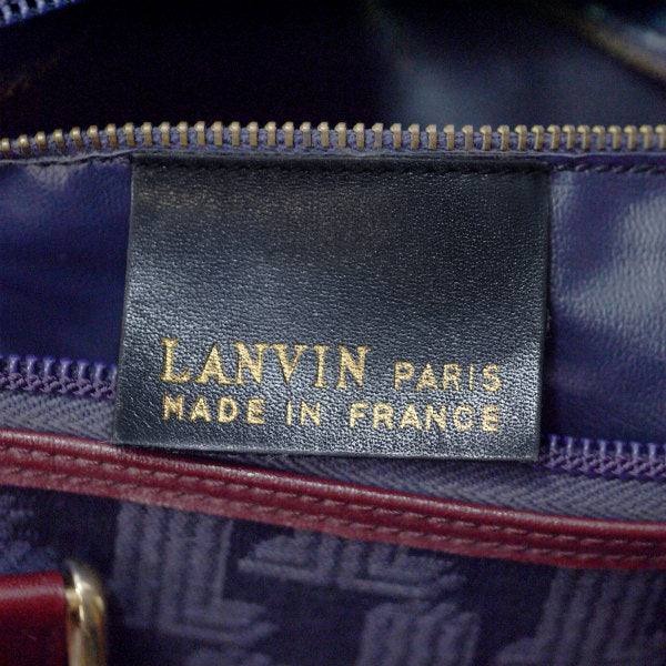 Lanvin ロゴグラムVintage中型ボストン（紺）