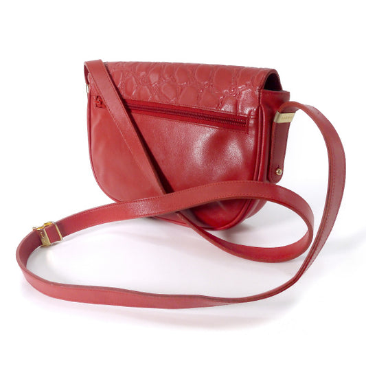 Lanvin クロコ型押しポシェットショルダー（赤）