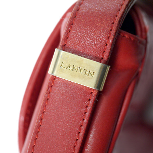 Lanvin クロコ型押しポシェットショルダー（赤）