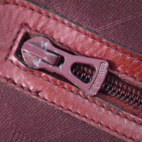 Lanvin ロゴ チェック柄ジャガードショルダー（ボルドー）