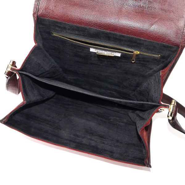 Lanvin アコーディオンショルダーバッグ（スエード/ワイン）