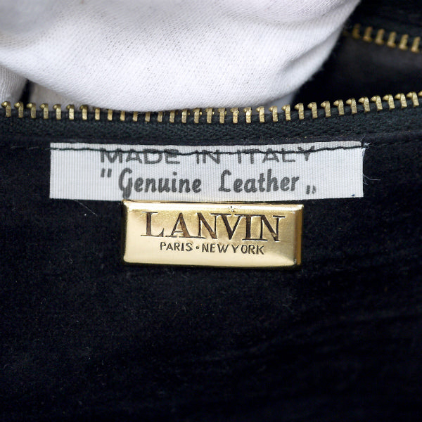 Lanvin アコーディオンショルダーバッグ（スエード/ワイン）