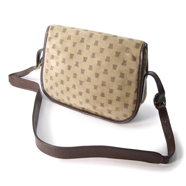 Lanvin ロゴグラム スエード2WAYショルダー（ベージュ）