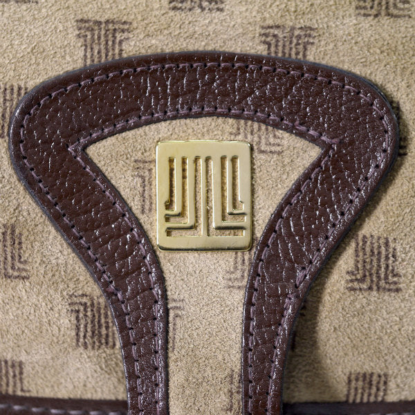 Lanvin ロゴグラム スエード2WAYショルダー（ベージュ）