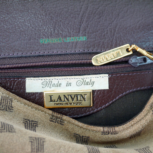 Lanvin ロゴグラム スエード2WAYショルダー（ベージュ）