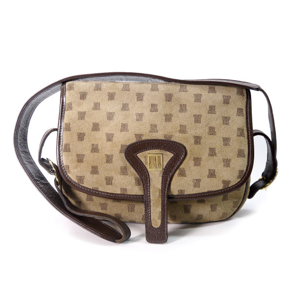 Lanvin ロゴグラム スエード2WAYショルダー（ベージュ）